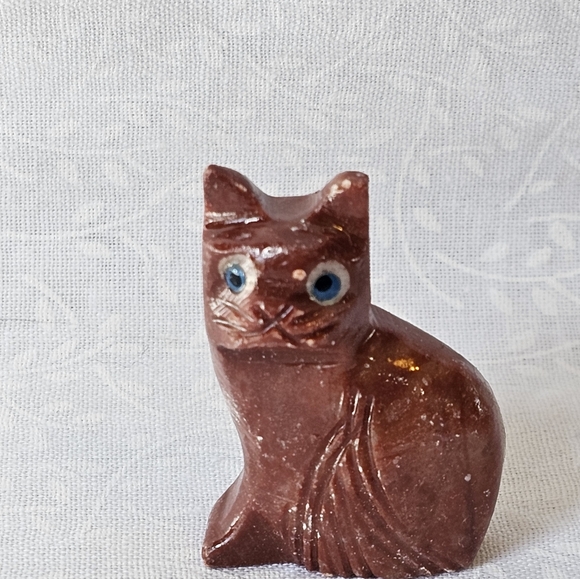 5 Soapstone Crystal Cats Kittens - Picture 9 of 12